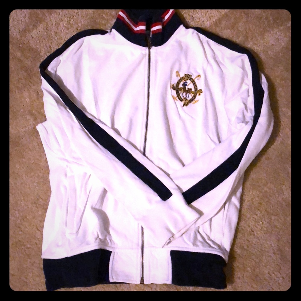 🐎🐎Navy Blue/Red trim..Vintage Polo track jacket